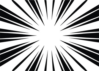 Obraz premium Radial burst vector background – comic-style speed lines