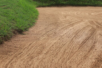 Detailed View of Sand in a Golf Bunker