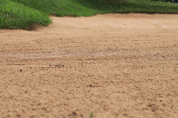 Textured Sand Patterns in a Golf Course Bunker