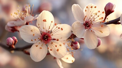 Close-up of delicate spring blossoms