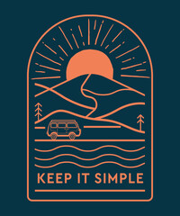 Keep It Simple Living Camping Stickman Humor Pun, SVG Cricut Cut File, Sublimation Design, Hiking Lifestyle, Adventure, Tent Life, Outdoor, Cricut and laser engraving, Camp Adventure Camping life, Cam