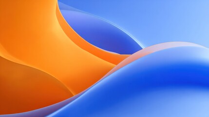 Abstract fluid shapes in vibrant colors