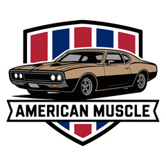 Unique Muscle Car Concept Logo