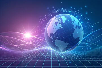 Global Network Digital Earth Graphic