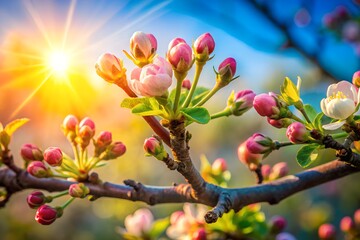 Fototapeta premium Spring Blossoms in Sunlight