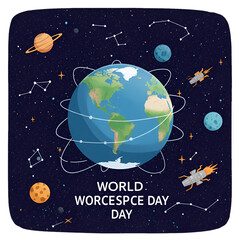 Illustration of Earth for World Space Day