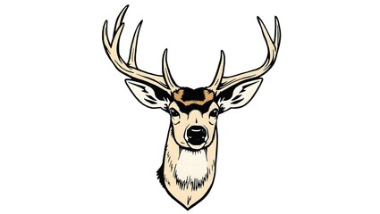 deer isolated on white