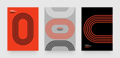  Layout with running track for sports event, competition or championship. Template for background, poster or cover. © dimakostrov