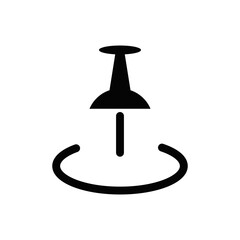 Map pin icon. Location pin on map. GPS point. Vector	