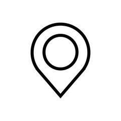 Map pin icon. Location pin on map. GPS point. Vector	