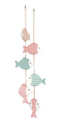 Illustration of Hanging Fish Mobile With Pastel Colors