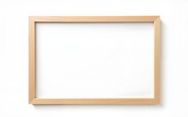Empty Wooden Frame on White Background. High quality