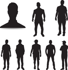 silhouettes of people