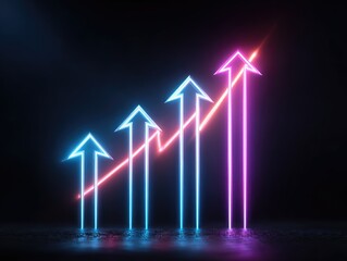 Neon graph of ascending arrows