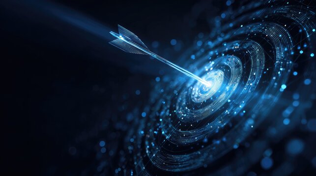 Digital target with arrow hitting center