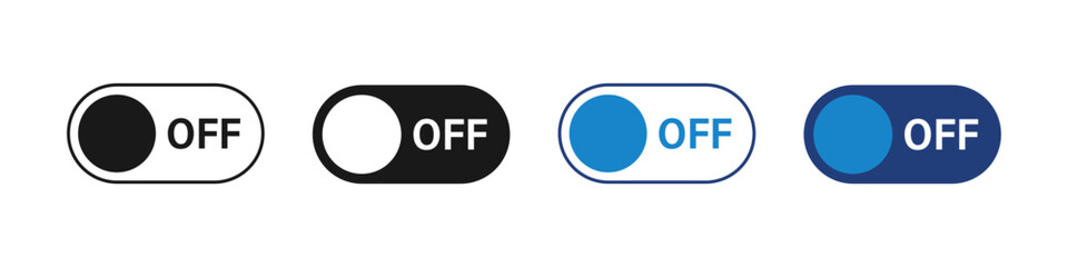 Switch Toggle Off Button Icon. Vector Symbol, Logo