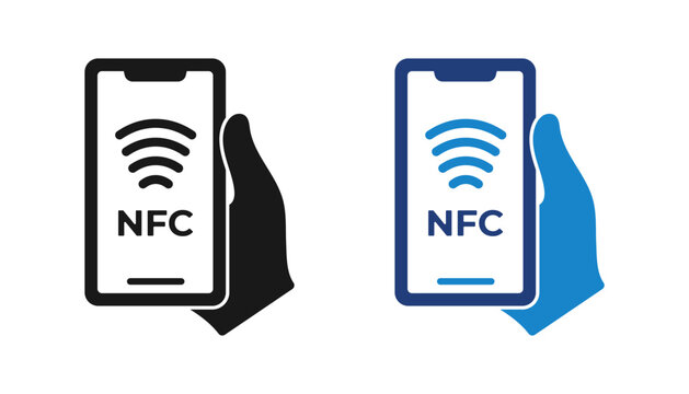 NFC Smartphone Payment Icon. Vector Payment logo.