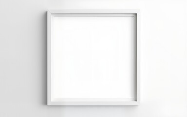 White square picture frame, angled on a plain background. High quality