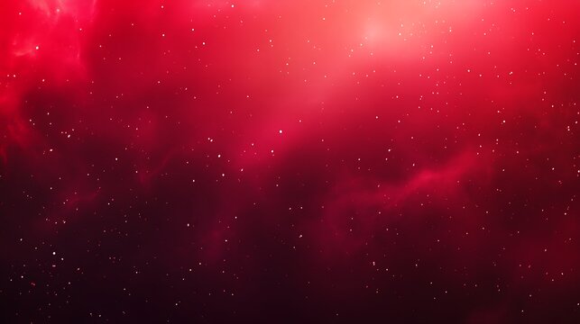 Vibrant Red Nebula and Stars Creating Cosmic Background Space Scene