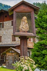 Wayside shrine, Sauris, Friaul-Julisch-Venetien, Italien, Europa, 12.Juli 2025