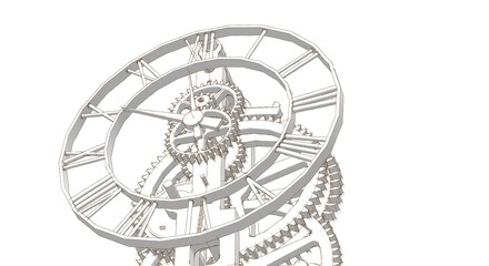  clock graphic symbol 3d illustration