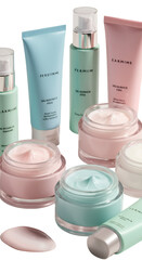 Illustration of Pastel Skincare Product Packaging