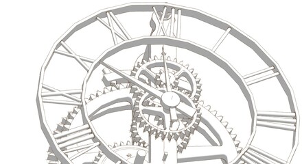 clock graphic symbol 3d illustration