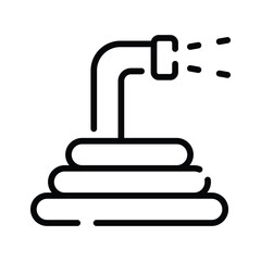 Handy linear icon of flowing water pipe
