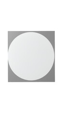Minimalist Abstract Graphic of Oval Shape in Gray Background