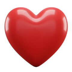 Glossy Red Heart Illustration on Dark Background