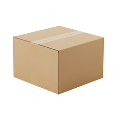 Photo of a Brown Cardboard Box on a Black Background