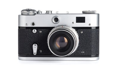 Vintage silver and black camera (1)