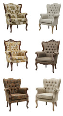 Luxury Wingback Armchair Collection Illustration