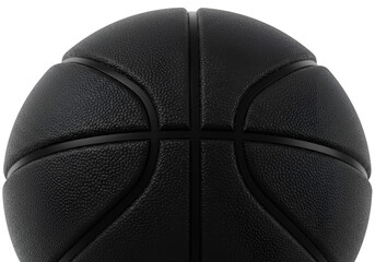 Detailed 3D Isolated Illustration of a Black Basketball