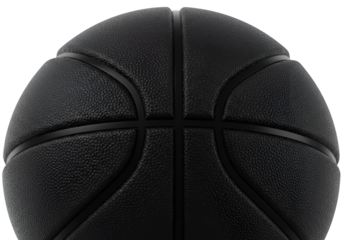 Detailed 3D Isolated Illustration of a Black Basketball