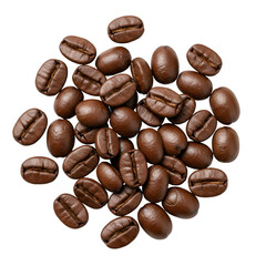 Photo of Roasted Coffee Beans on Black Isolated Background