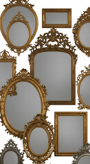 Collection of Elegant Mirrors Illustration