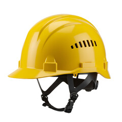 Yellow Safety Helmet Illustration Isolated on Black Background