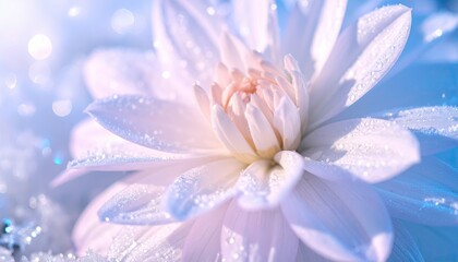 Fototapeta premium Winter Floral Beauty with Icy Petals and Nature Details