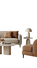 Cozy Interior, Illustration of a Modern Living Room with Furniture