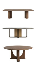 Illustration of Modern Wooden Tables for Design Furniture | PNG