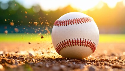 Spinning Baseball Flying Through the Air in Slow Motion