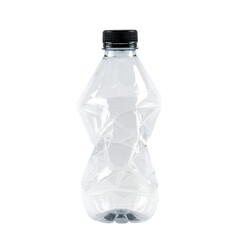 Crushed Plastic Bottle Photo, Transparency of the Bottle, Trash, Waste, Conservation, Ecology, Pollution, Black