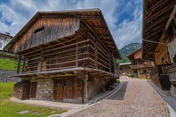 old abandoned building, Sauris, Friuli-Venezia Giulia, Italy, Europe, 12 July 2025