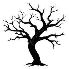 Old Branch Black Vector