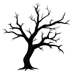 Old Branch Black Vector