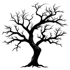 Old Branch Black Vector