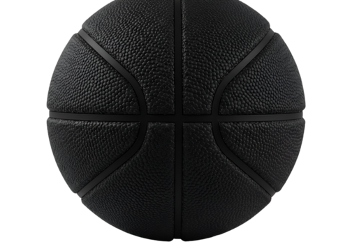 Realistic 3D Illustration of a Black Basketball - Powered by Adobe