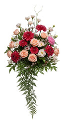 Beautiful Bouquet of Roses and Dahlias Photo