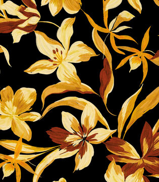 Pattern seamless print fashion textile design tropical floral flower stripe geometric abstract